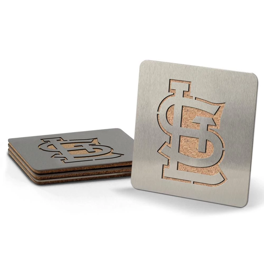 MLB St. Louis Cardinals 4 in. Metallics Coasters (Set of 4) by YouTheFan 1 MLB St. Louis Cardinals 4 in. Metallics Coasters (Set of 4) by YouTheFan