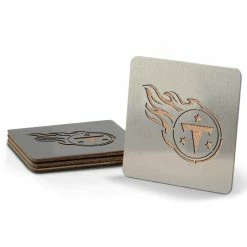 NFL Tennessee Titans 4 in. Metallics Coasters (Set of 4) by YouTheFan