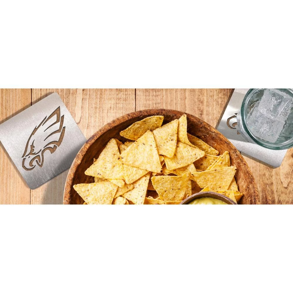 NFL Philadelphia Eagles 4 in. Metallics Coasters (Set of 4) by YouTheFan 2 NFL Philadelphia Eagles 4 in. Metallics Coasters (Set of 4) by YouTheFan - Image 2