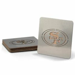 NFL San Francisco 49ers 4 in. Metallics Coasters (Set of 4) by YouTheFan