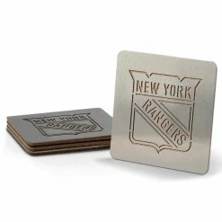 NHL New York Rangers 4 in. Metallics Coasters (Set of 4) by YouTheFan