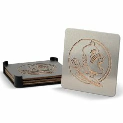 NCAA Florida State Seminoles 4 in. Metallics Coasters (Set of 4) by YouTheFan
