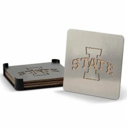 NCAA Iowa State Cyclones Stainless Steel 4 in. Metallics Coasters (Set of 4) by YouTheFan