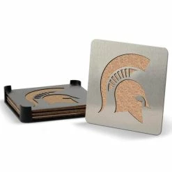 NCAA Michigan State Spartans 4 in. Metallics Coasters (Set of 4) by YouTheFan