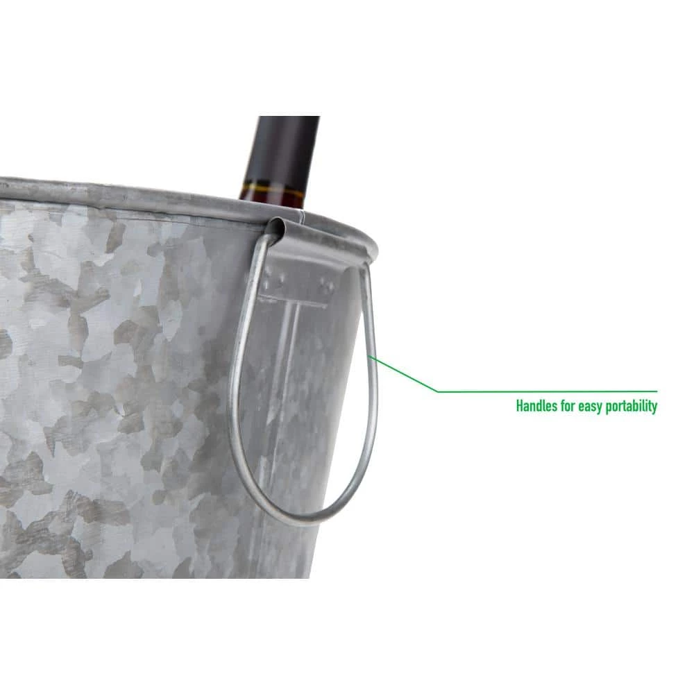 26 qt. Large Silver Metal Beverage Tub with Handles by Mind Reader 5 26 qt. Large Silver Metal Beverage Tub with Handles by Mind Reader - Image 5