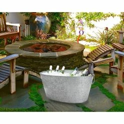 26 qt. Large Silver Metal Beverage Tub with Handles by Mind Reader 13 26 qt. Large Silver Metal Beverage Tub with Handles by Mind Reader -Bar Accessories Sales mind reader beverage tubs itublg sil 31 1000