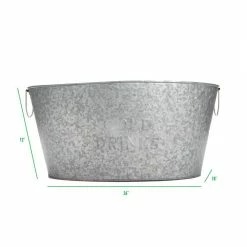 26 qt. Large Silver Metal Beverage Tub with Handles by Mind Reader 12 26 qt. Large Silver Metal Beverage Tub with Handles by Mind Reader -Bar Accessories Sales mind reader beverage tubs itublg sil 44 1000