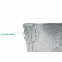 Small Galvanized Steel Beverage Tub with Handles in Silver by Mind Reader -Bar Accessories Sales mind reader beverage tubs itubsm sil 1f 1000