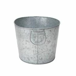 Small Galvanized Steel Beverage Tub with Handles in Silver by Mind Reader -Bar Accessories Sales mind reader beverage tubs itubsm sil 4f 1000