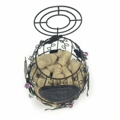 Corky Metal Wine Cork Holder with Ornaments , Bronze by Mind Reader -Bar Accessories Sales mind reader cocktail sets wcorkh blk fa 1000