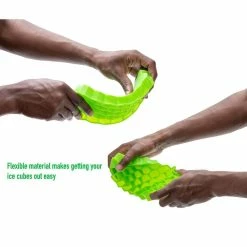 Silicone Green Hexagon Ice Mold Ice Trays (Set of 4) by Mind Reader -Bar Accessories Sales mind reader ice trays 4sice grn 44 1000