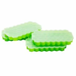 Silicone Green Hexagon Ice Mold Ice Trays (Set of 4) by Mind Reader