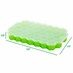 Silicone Green Hexagon Ice Mold Ice Trays (Set of 4) by Mind Reader -Bar Accessories Sales mind reader ice trays 4sice grn fa 1000