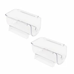 Clear Wine Bottle Plastic Storage Bin (Set of 2) by Mind Reader -Bar Accessories Sales mind reader wine totes winboth2 clr 1f 1000