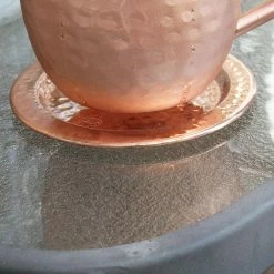 5 in. 100% Pure Hammered Copper Metallic Aesthetic Drink Coaster Perfect For Home, Bars or Restaurants (Set of 4) by Alchemade -Bar Accessories Sales multi alchemade coasters alch 6101 1f 1000