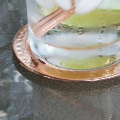 5 in. 100% Pure Hammered Copper Metallic Aesthetic Drink Coaster Perfect For Home, Bars or Restaurants (Set of 4) by Alchemade -Bar Accessories Sales multi alchemade coasters alch 6101 4f 1000