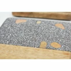 5 in. Mixed Wood And Terrazzo Coasters Perfect For Home, Bars or Restaurants (Set of 2) by Alchemade -Bar Accessories Sales multi alchemade coasters alch 6150 1f 1000