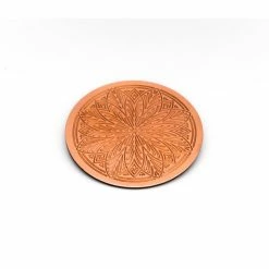 5 in. 100% Pure Copper Coasters with Geometric Floral Etched Design Perfect For Home, Bars or Restaurants (Set of 4) by Alchemade -Bar Accessories Sales multi alchemade coasters alch 6152 44 1000