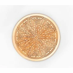 5 in. 100% Pure Copper Coasters with Geometric Floral Etched Design Perfect For Home, Bars or Restaurants (Set of 4) by Alchemade -Bar Accessories Sales multi alchemade coasters alch 6152 4f 1000