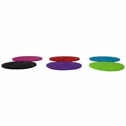 4 in. Non-Slip Round Silicone Multi-color Coasters (Set of 6) by Home Basics -Bar Accessories Sales multi home basics coasters hdc69911 1f 1000