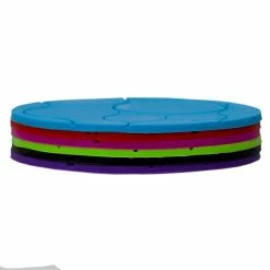 4 in. Non-Slip Round Silicone Multi-color Coasters (Set of 6) by Home Basics -Bar Accessories Sales multi home basics coasters hdc69911 76 1000