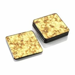 Designer Glass Antique Coasters (4-Pieces) by Mascot Hardware