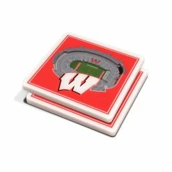 NCAA Wisconsin Badgers 3D StadiumViews Coasters by YouTheFan