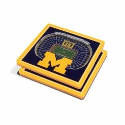 NCAA Michigan Wolverines 3D StadiumViews Coasters by YouTheFan