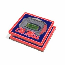 NCAA Mississippi Rebels 3D StadiumViews Coasters by YouTheFan