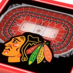 NHL Chicago Blackhawks 3D StadiumViews Coasters by YouTheFan -Bar Accessories Sales multi youthefan coasters 8490006 4f 1000