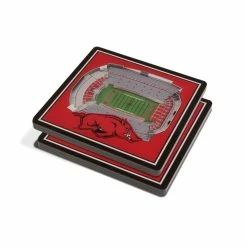 NCAA Arkansas Razorbacks 3D StadiumViews Coasters by YouTheFan