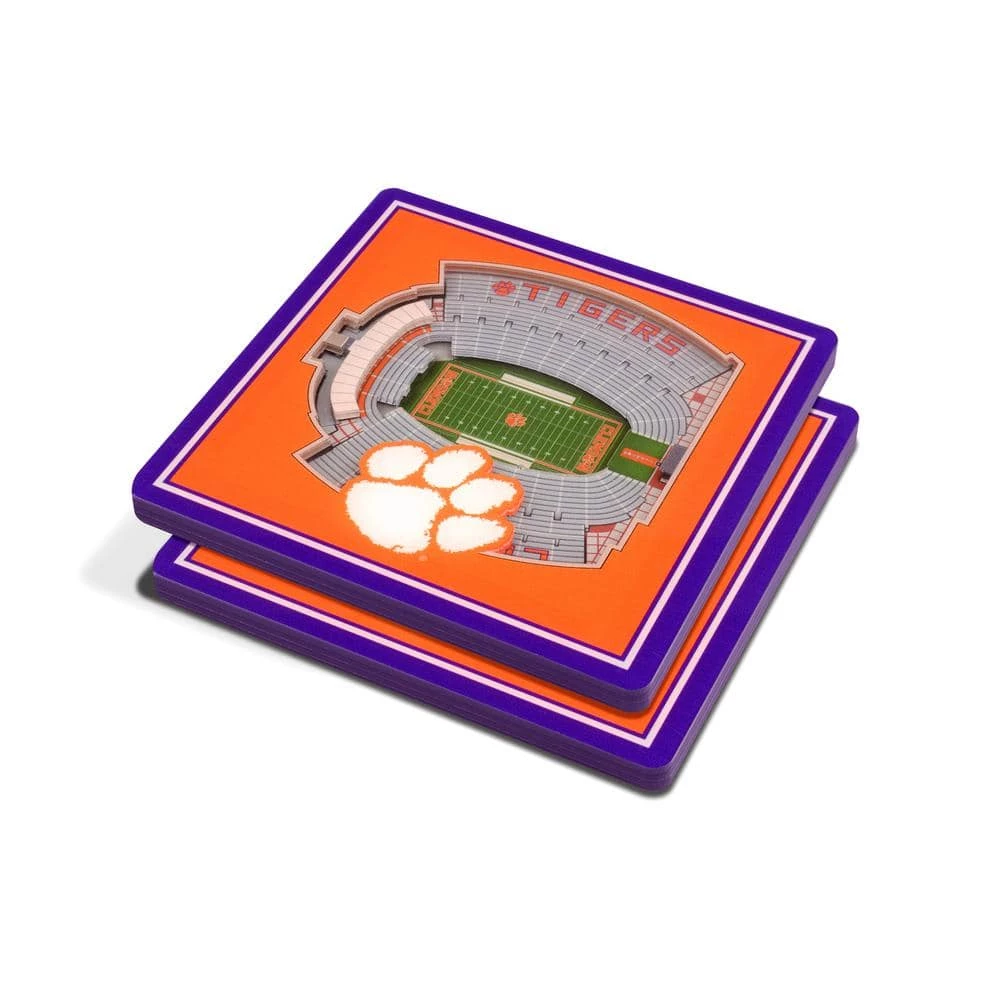 NCAA Clemson Tigers 3D StadiumViews Coasters by YouTheFan 1 NCAA Clemson Tigers 3D StadiumViews Coasters by YouTheFan