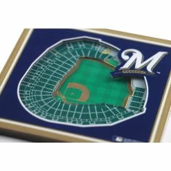 MLB Milwaukee Brewers 3D StadiumViews Coasters by YouTheFan -Bar Accessories Sales multi youthefan coasters 9025016 4f 1000