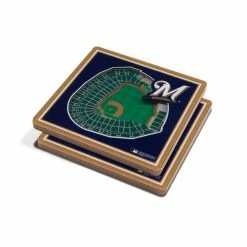MLB Milwaukee Brewers 3D StadiumViews Coasters by YouTheFan