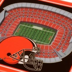NFL Cleveland Browns 3D StadiumViews Coasters by YouTheFan -Bar Accessories Sales multi youthefan coasters 9025474 4f 1000