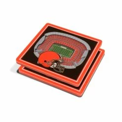 NFL Cleveland Browns 3D StadiumViews Coasters by YouTheFan