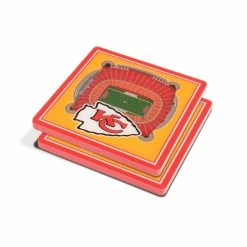 NFL Kansas City Chiefs 3D StadiumViews Coasters by YouTheFan