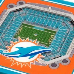 NFL Miami Dolphins 3D StadiumViews Coasters by YouTheFan -Bar Accessories Sales multi youthefan coasters 9026242 4f 1000
