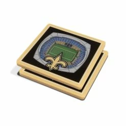 NFL New Orleans Saints 3D StadiumViews Coasters by YouTheFan