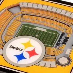 NFL Pittsburgh Steelers 3D StadiumViews Coasters by YouTheFan -Bar Accessories Sales multi youthefan coasters 9029809 4f 1000
