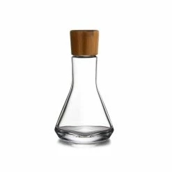 Vie 10 in. Glass and Wood Decanter by NAMBE