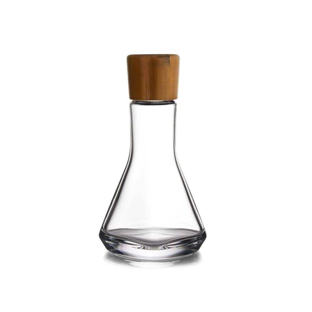 Vie 10 in. Glass and Wood Decanter by NAMBE 1 Vie 10 in. Glass and Wood Decanter by NAMBE