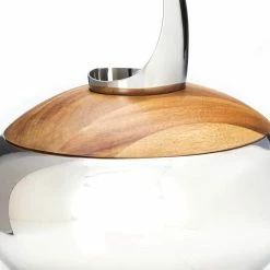 Scoop Stainless and Wood Ice Bucket by NAMBE -Bar Accessories Sales nambe ice buckets mt0651 4f 1000