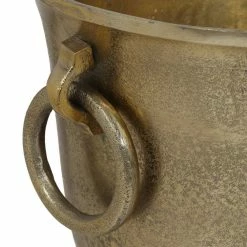 Therese Raw Gold Aluminum Champagne Cooler by Noble House -Bar Accessories Sales noble house ice buckets 105328 4f 1000
