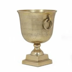 Therese Raw Gold Aluminum Champagne Cooler by Noble House