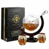 29 oz. Glass Wine and Whiskey Decanter Aerator Set with Whiskey Glasses by NutriChef