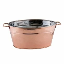5.75 gal. Hammered Decor Copper Oval Beverage Tub by Old Dutch -Bar Accessories Sales old dutch beverage tubs 1123 c3 1000