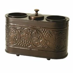 12.75 in. x 5.5 in. x 9.25 in. Antique Embossed Heritage 2-Bottle Wine Chiller by Old Dutch
