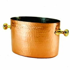 7.25 in. x 10.75 in. x 7 in. Double Champagne and Wine Chiller with Aluminum Insert in Decor Copper by Old Dutch