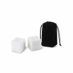 Extra Large Marble Whiskey Chilling Stones Set of 2 White by Outset
